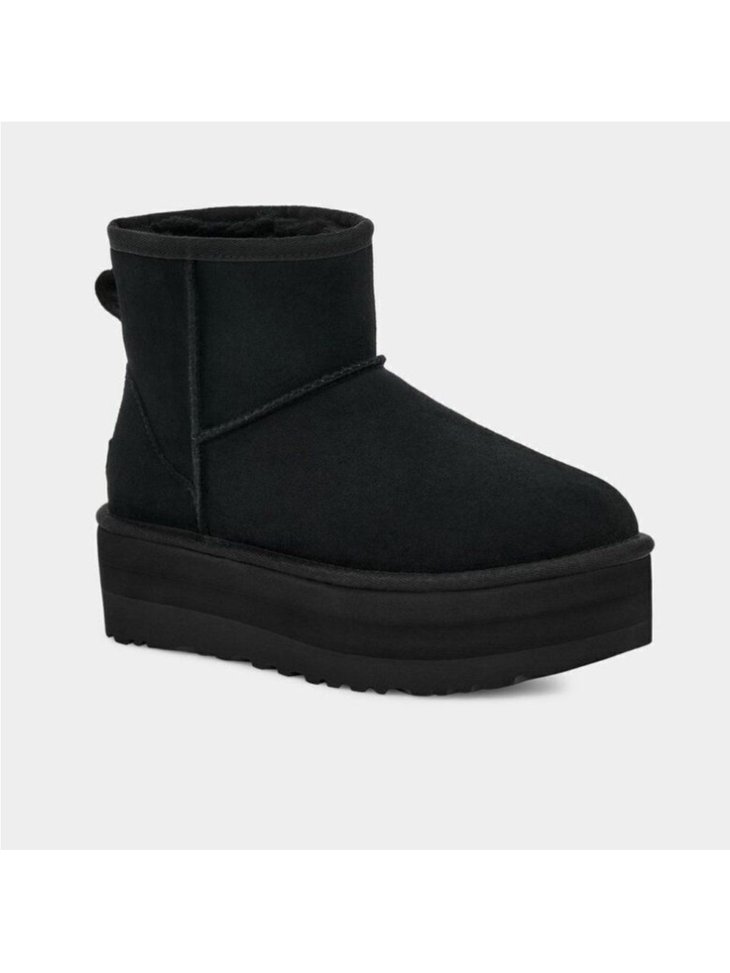 Ugg Kids / Big Kids Classic Ultra Mini Platform Size 3 Black Suede Boots